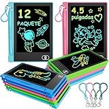 ELECGO 12 Piezas 4.5 Pulgadas Pizarron Magico, Tablero Electrónico de Dibujo a Color para Niños, Función de Bloqueo y...