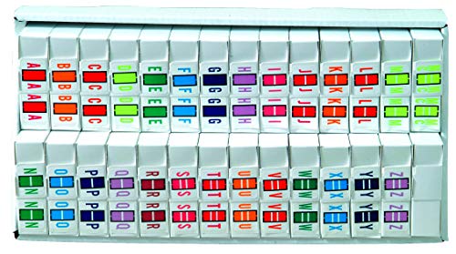 Doctor Stuff File Folder Labels A-Z with Tray, 27 Rolls, 1" x 1-1/4"