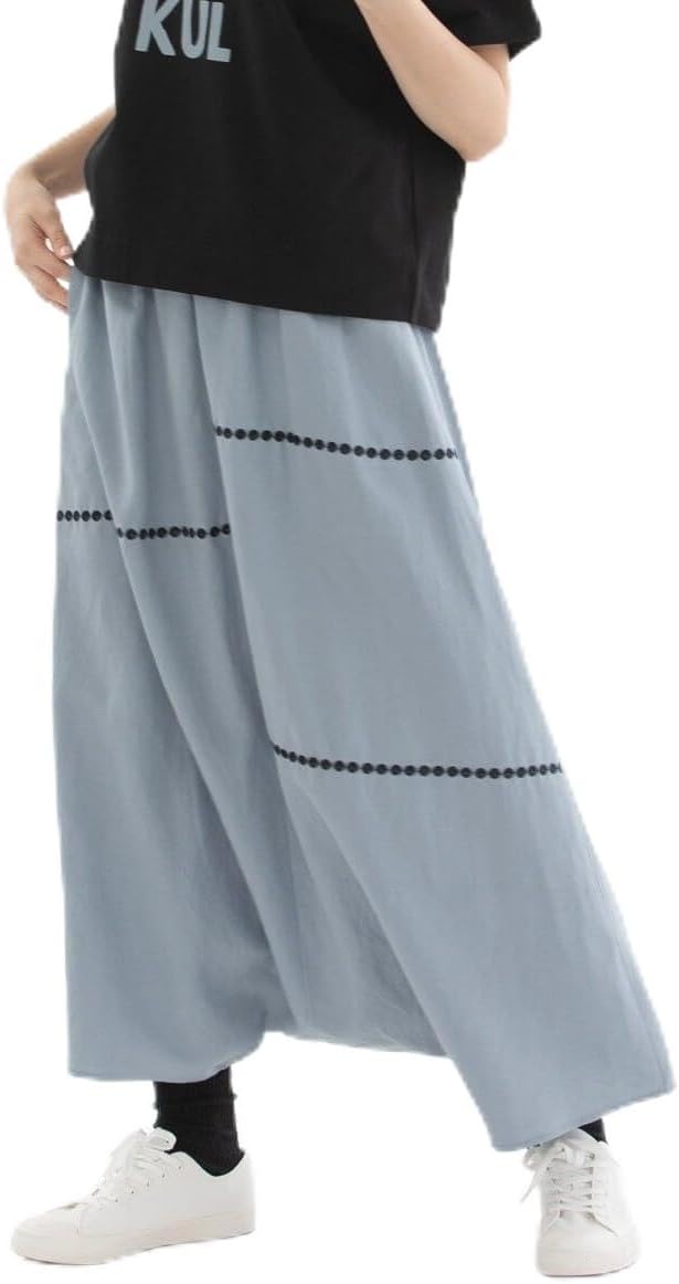 ノップドゥノッド] オンライン リネンレーヨンライン刺繍サルエル