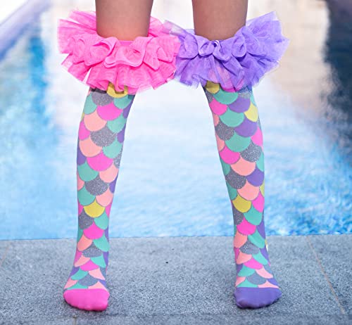 Mermaid Frills Socks, Gorgeous Knee-High Socks With Fluffy Frills & Glitter2