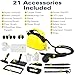 Steam Cleaner, Steam Cleaner For Home, Handheld Steamer For Cleaning With 21 Accessories, 248 °F High Temperature, Suitable for Grout, Floor. Sofas, Upholstery, Yellow