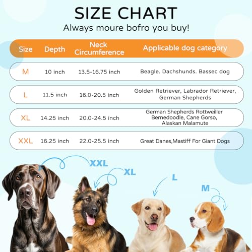 Image of Dog Cone Collar for Large Dogs After Surgery, Mesh Windows PVC Transparent E Collar for Dog, Anti-Bite Lick Wound Healing Neuter Safety Practical Comfy Plastic Cone XL