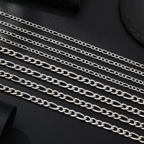 Collier chaîne Figaro finition plaqué or ou argent de haute qualité