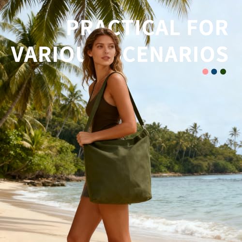 Image of Women's blank large Size Canvas Crossbody Tote Handbags Shoulder Bag Hobo Casual Tote Diy /gifts