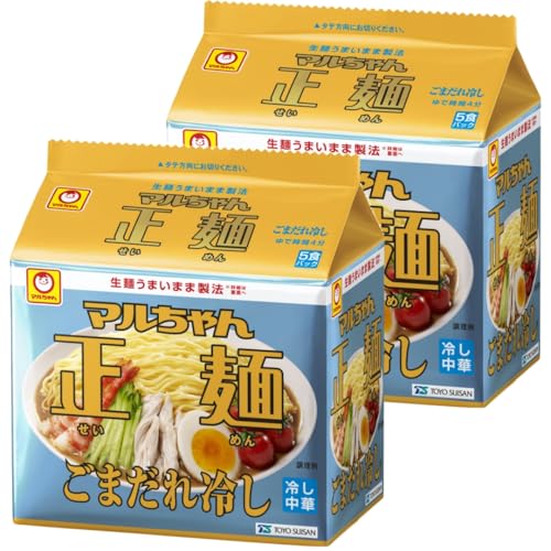 正麺 冷やし中華 ごまだれ 5食 ×2袋セット|ノンフライ麺|袋麺 インスタント