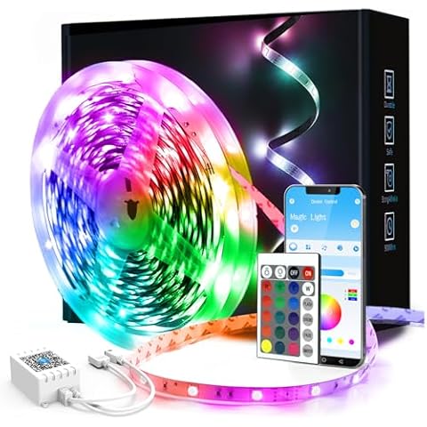 phopollo 20m LED Strip Light with Music Sync Cover