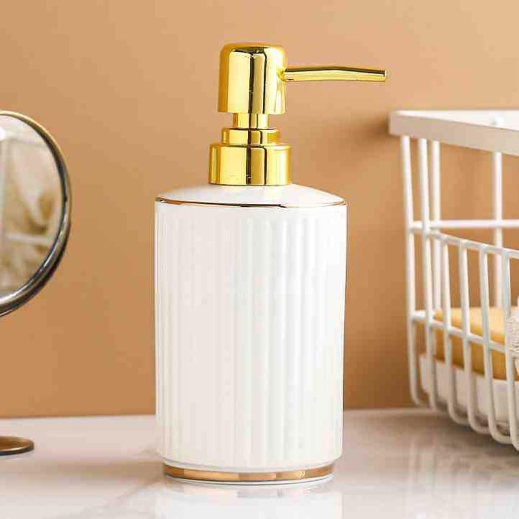 Pump Bottle Dispenser,Lotion Pump Bottles,Light Luxury Ceramic Hand Sanitizer Soap Dispenser Push Bottle Lotion Bottle Suitable For Bathroom And Kitchen Liquid Soap Dispenser(Green)