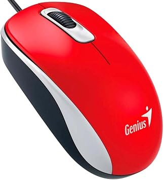 Genius DX-110 PC Mouse, PC/Mac, 2 Ways, Red, 31010116104