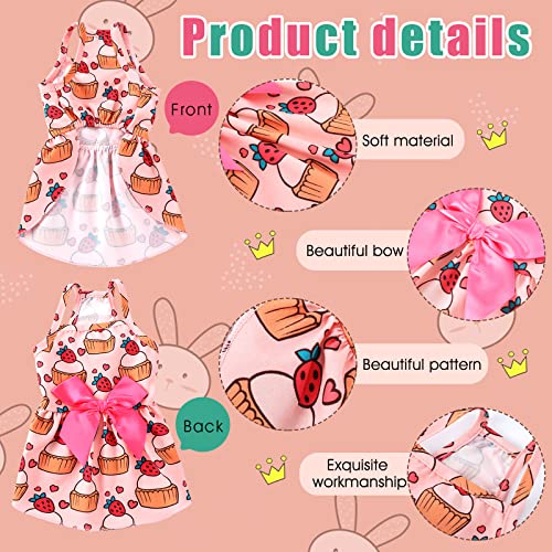 6 Pieces Puppy Dog Dress Pet Bowknot Princess Dress Puppy Floral Vest Skirt Pet Summer Dress Dog Cute Rosette Sundress Apparel For Small Dog Cat Pet (M(5-7Lbs), Cute Style) #TOP2