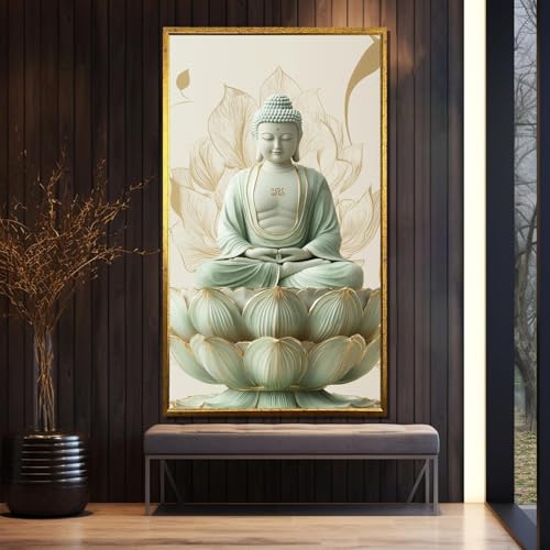 Impression Bouddha 80 x 140 cm : art mural zen grand format - 3