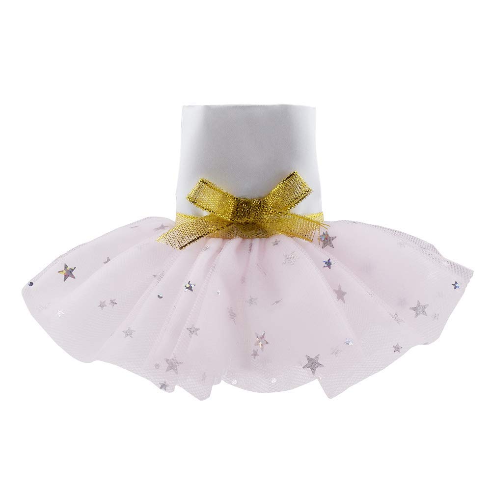 E-TING Santa Clothing Light Pink Tulle Dress for elf Doll Christmas Decoration Accessories