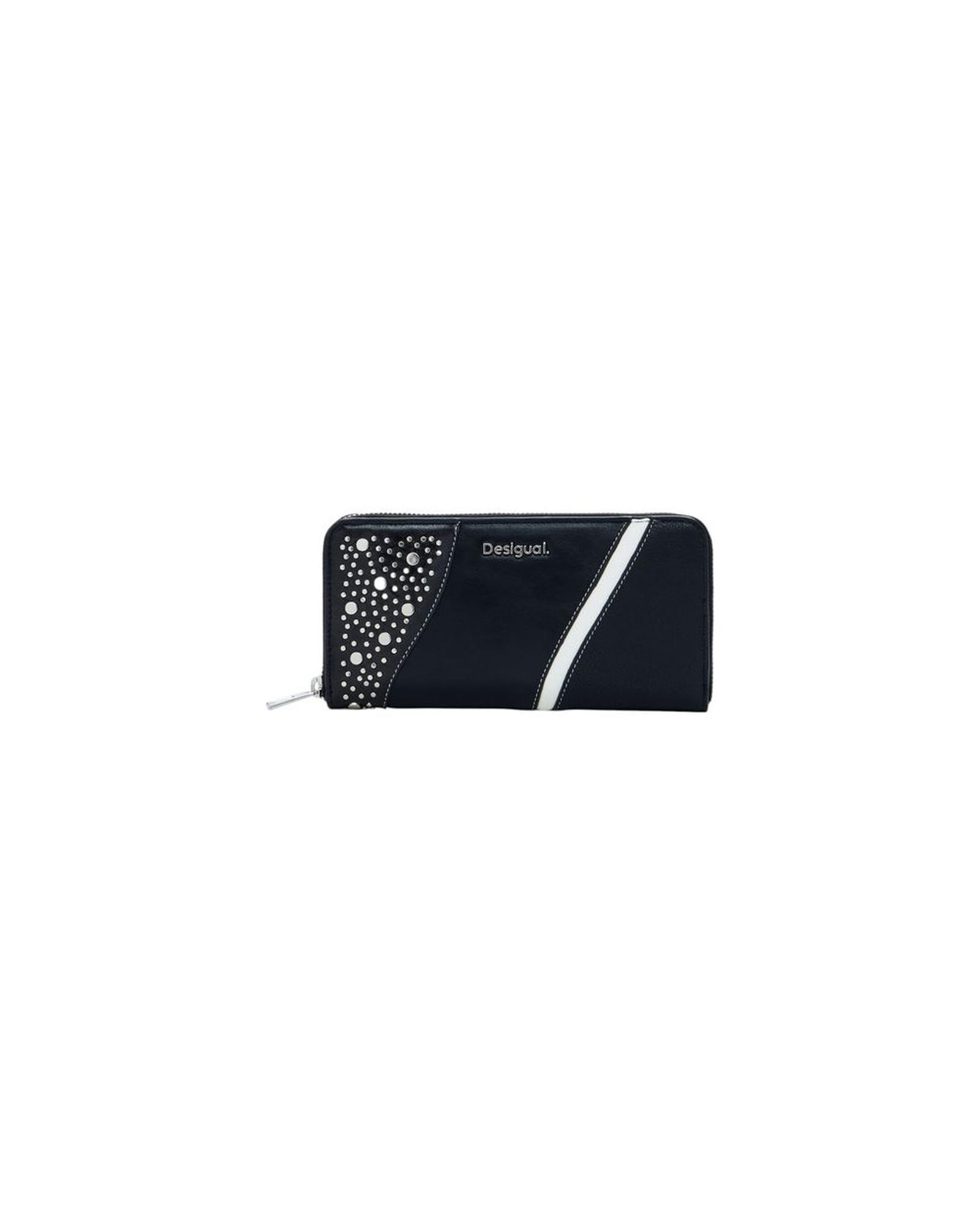 Desigual Women's Mone_punkette Fiona Bi-Fold Wallet, Black, 20.5