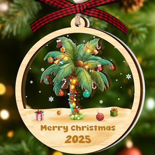 Palm Tree Ornament - Palm Tree Christmas Ornaments - Tropical Christmas Ornaments - Beach for Women...