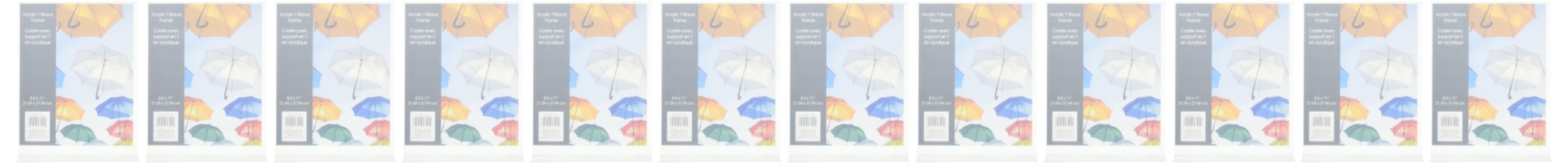 CTG Brands Truu Design Classic Acrylic T-Stand Photo Frame, 8.5 x 11 inches, Clear, 12Packs