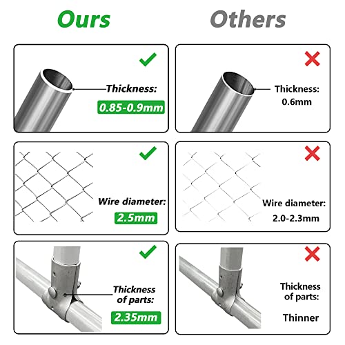 HITTITE Large Outdoor Dog Kennel, Heavy Duty Outdoor Fence Dog Cage, Anti-Rust Dog Pens Outdoor Dog Fence with… - Image 5