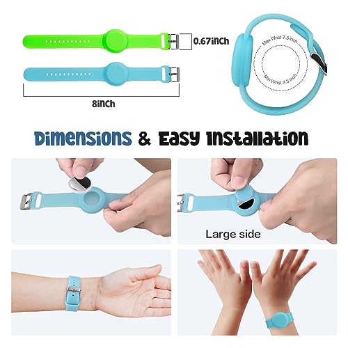 Pulseiras de Air Tag para crianças (versão luminosa), suporte de etiqueta de ar à prova d'água com