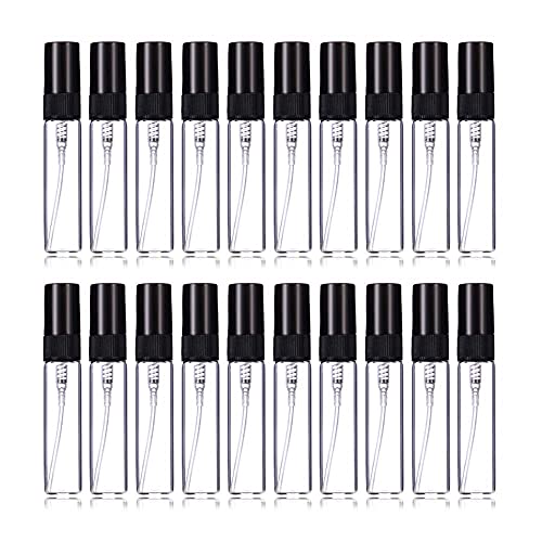Image of Hunky Dory 12pcs 10ml Empty Delicated Perfume Glass Bottles With Plastic Black Spray Pump And Caps.