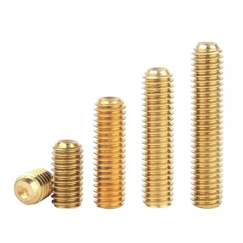 ORANXIN M2.5 x 3mm 50 Pcs Innensechskant Madenschrauben Messing Pokalpunkt Hex Kopflos Stellschrauben Allen Knopf