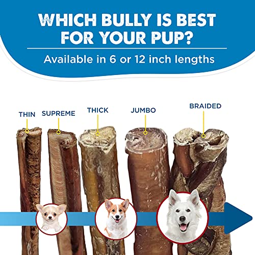 Best Bully Sticks 6-inch Supreme Bully Sticks (25 Pack) All Natural Dog Treats - Thumbnail 5