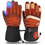 電熱グローブ バイク用 3段階温度調節 指先まで暖かい タッチパネル対応 防寒 防水 防風 滑り止め 冬 ヒーター手袋 電熱手袋 充電式 7.4V 2500mAhバッテリー付き オートバイ 自転車 アウトドア スキー 登山 釣り 冬 男女兼用 冬向けプレゼント PSE認証済 日本語取扱説明書付き（M）