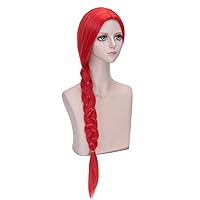 Vista 17 de Peluca rubia larga con trenzas de Probeauty, para cosplay, incluye casquillo de peluca, talla única