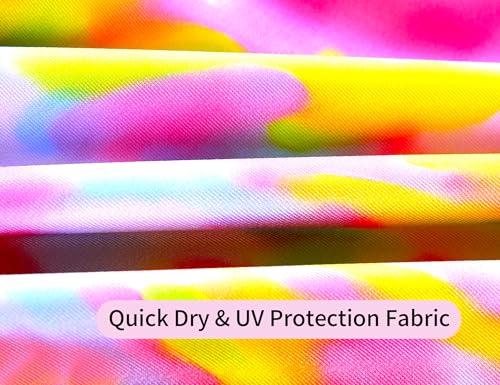 Image of Girls Bathing Suits Colorful Swimsuits with UPF 50 + Sun Protection Sleeveless Toddler Kids One Piece Swimwear