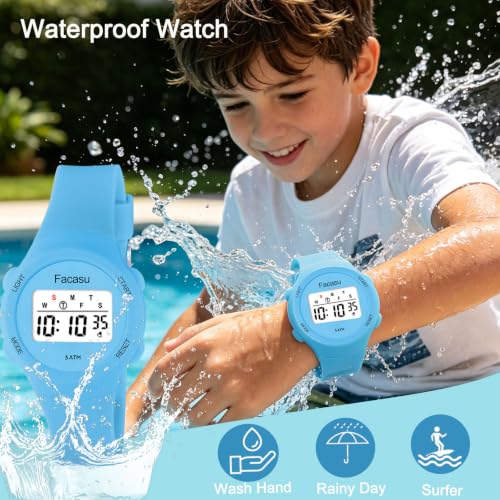 Image of Kids Digital Watch for Girls Boys,Children's Waterproof Colorful Light UP Outdoor Sport Watch with Stopwatch Alarm-Kids Gifts for Girls Boys