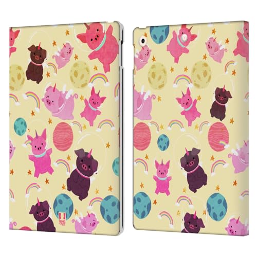 Étui Portefeuille iPad 10.2 Cuir Porc Licornes Spatiales Housse Protection Housse