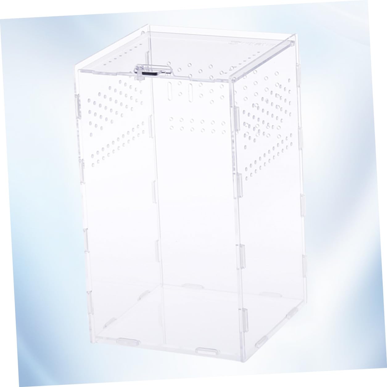 Hemobllo Caja de Cría para Reptiles Acrílica Transparente Ventilación Desmontable para Alimentación de Insectos y Alojamiento Confortable
