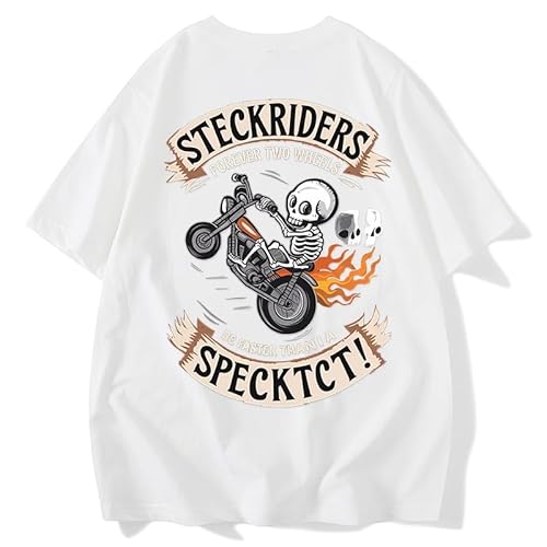 [AIBINGKELE] �A�����J���n�[���[�o�C�N�v�����g�g�����h�ʋC���t�@�b�V���������Y�����f�B�[�X100%�R�b�g���g�b�v�X����T�V���c (JP, �A���t�@�x�b�g, XL, WHITE4)