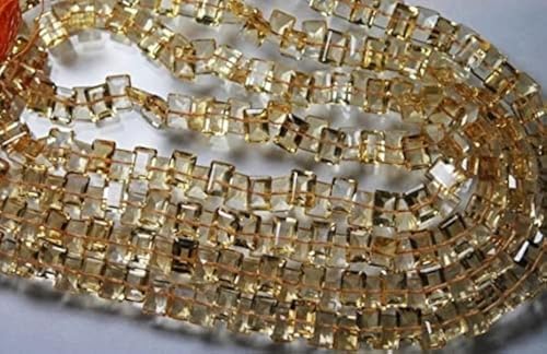 Citrine dorée perles coussin pour la création de bijoux artisanaux de luxe