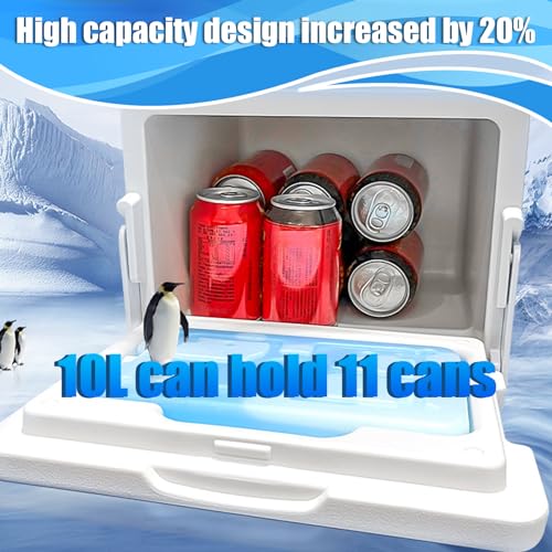 Mini glacière rigide isolée 10L avec poignée pour camping - 4