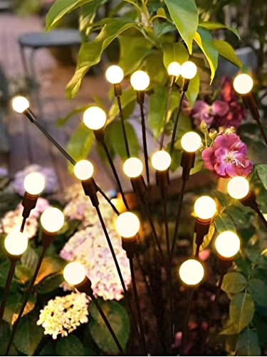 Image of TYUWGMS Solar Firefly Lights, Solar Outdoor Lights Garden Lights Outdoor Waterproof, Firefly Lights Solar Outdoor, Starburst Swaying Garden Lights for Path Fence, Swaying When Wind Blows (8 Pack)
