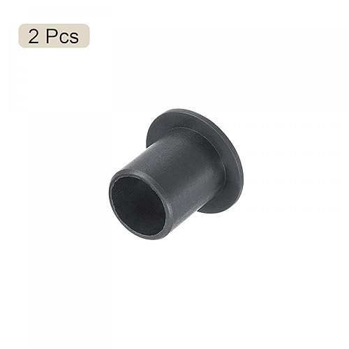 Miniatura 28 de uxcell Rodamientos de manga con bridas 0.394 in Diámetro 0.472 in OD 0.236 in Longitud POM Envueltos Bujes sin aceite Negro 2pcs