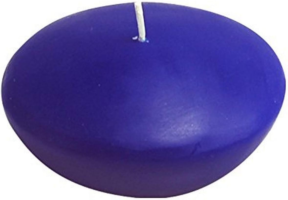 Zest Candle CFZ-058_6 72-Piece Floating Candle, 3", Royal Blue