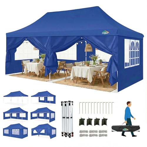 COBIZI Canopy 10x20 Pop Up Canopy Tent with Sidewalls...