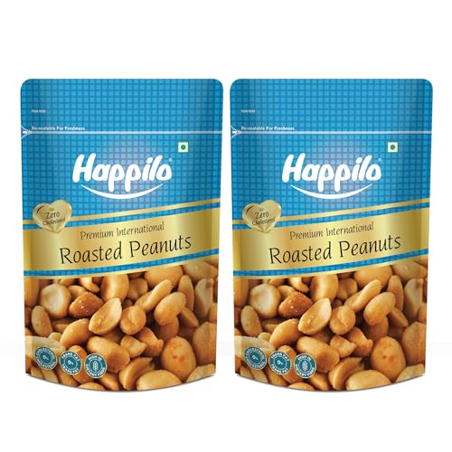 Image of Happilo Premium Roasted Peanuts 160g (Pack of 2), Rich in Protein, Fiber, and Essential Nutrients, Wholesome Snack, Rich Flavor
