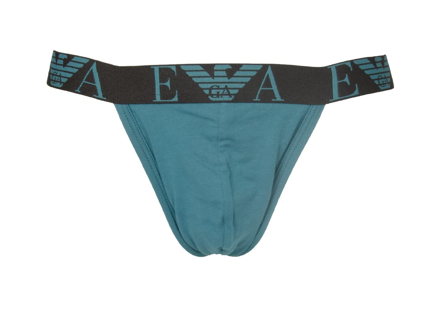 Emporio Armani Jockstrap Jockstrap Pack de 2 Piezas Calzoncillos Hombre elásticos artículo Interior 111932 2F715 Jockstrap, 22332 Topaz - Black/Topazio - Nero, XL