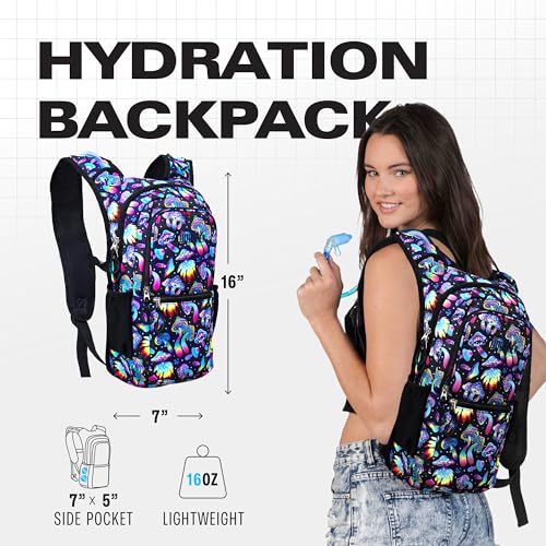 Image of Sojourner Hydration Pack, Hydration Backpack - Water Backpack with 2l Hydration Bladder, Festival Essential - Rave Hydration Pack Hydropack Hydro for Hiking, Running, Biking, Festival Gear
