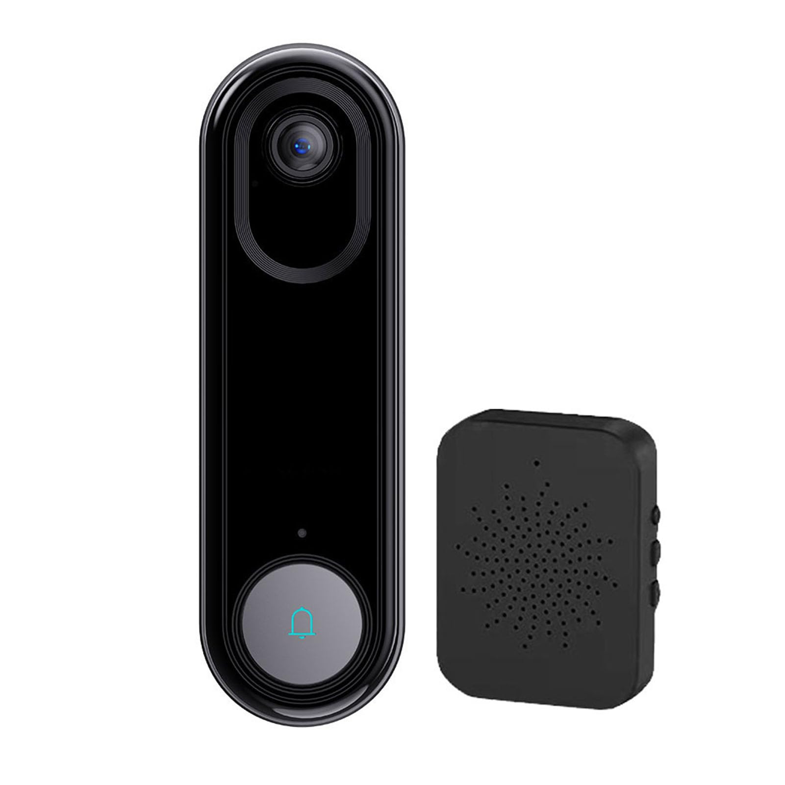 EMUKOEP Caméra de Sonnette sans Fil avec Nocturne Infrarouge HD et