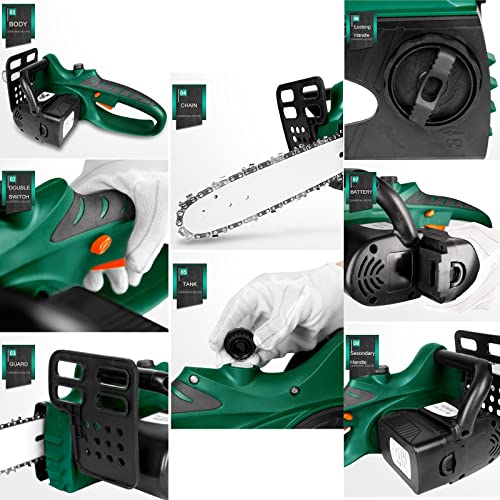 ZHANGTAOLF Elektrische Kettensäge, 18 -V -Kabelkettensäge, Batteriekettensäge mit 1,3AH -Batterie und schnellem… – Bild 5