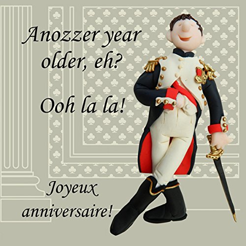 Joyeux Anniversaire Funny Olde Worlde Birthday Card Erica Sturla Greeting Cards