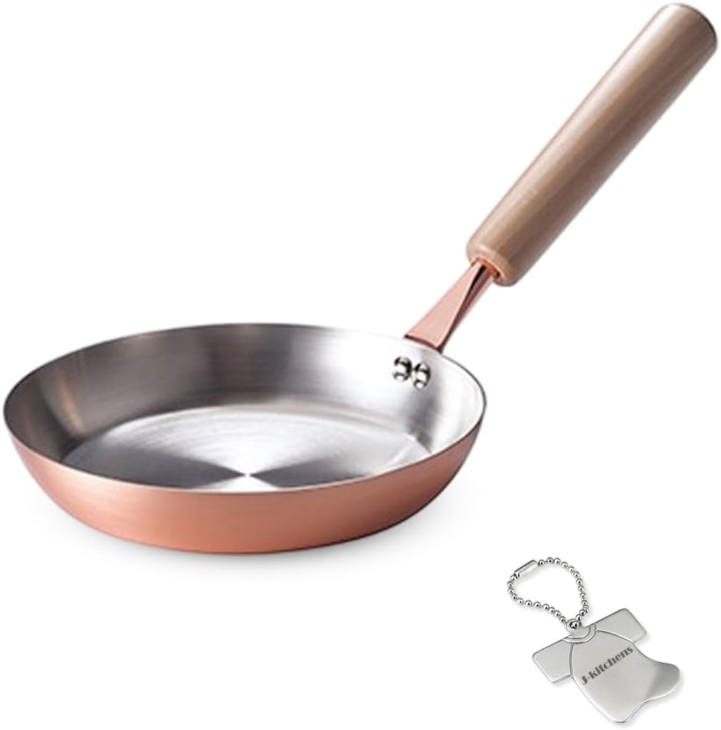 J-kitchens Pancake Pan, Copper, 6.3 inches (16 cm), For Gas Fire, Made in Japan, Original Tag Included