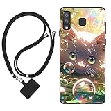 Sunrive Coque Compatible avec Samsung Galaxy A8 Star,TPU Étui Housse Protecteur Souple Gel Mat Back Cover Mignon Motifs Antichoc Case(Bulles Chat)+1x Universelle Dragonne Sunrive Coque Compatible avec Samsung Galaxy A8 Star,TPU Étui Housse Protecteur Souple Gel Mat Back Cover Mignon Motifs Antichoc Case(Bulles Chat)+1x Universelle Dragonne