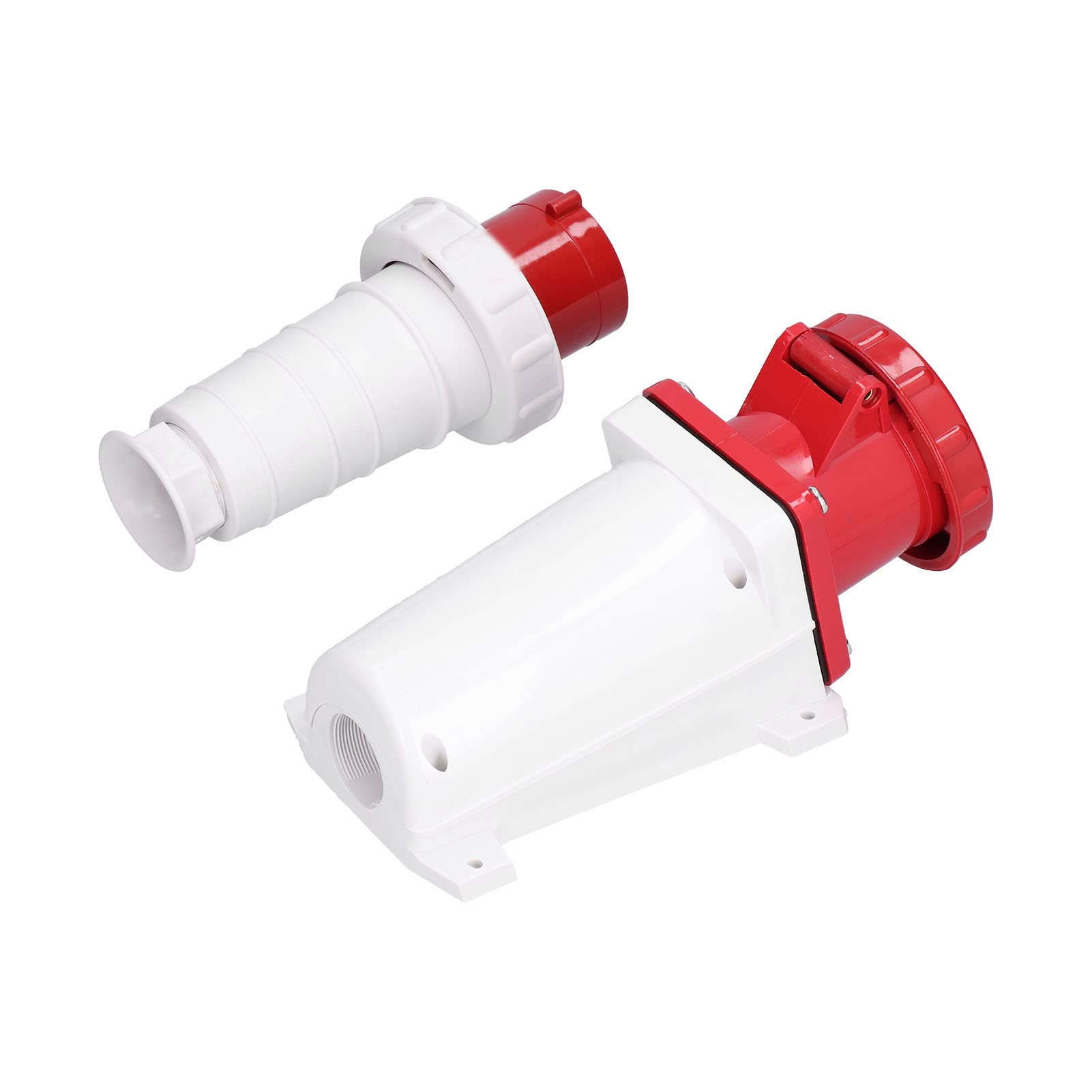 Zestaw złącza złącza gniazda przemysłowego 4 pin 3 faza IP67 63A 380–415V, Materiał ABS, Solid Mosiądz Poradnik [Przemysł,]