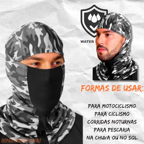 Balaclava touca ninja respirável | 3 CORES proteção UV para pescar pescaria |DEPARTAMENT STORE (BR,