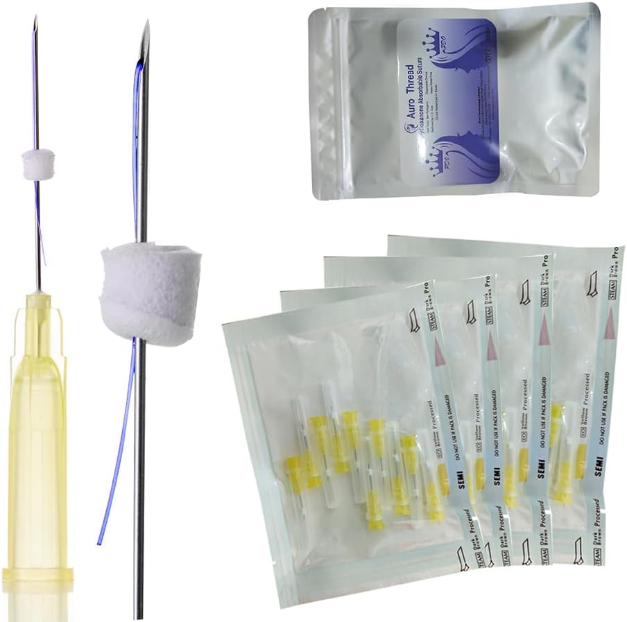 PDO Thread(mono 30G 13MM) Lift/Face Body Lifting/Smooth Mono Screw Type 26G 27G 30G 13mm 38mm 50mm 60mm(50pieces)