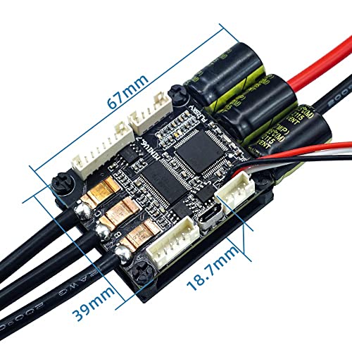 Flipsky Electric Speed Controller For Skateboard Fsesc6.7 70A Base On Esc6.6 With Aluminum Anodized Heat Sink #TOP7