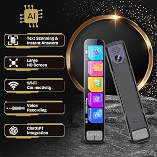 Pen GPT, Scansense AI Scanning Smart Pen Instant Ai Answers, AI Pen Offline Translation (150+ Languages), Instant Ai Answers for Math, History & More, Scan Pen with Voice Recording (2PCS)
