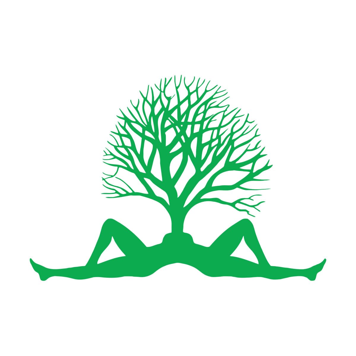 Wall Decals Paster Paper People Tree Wilderness Grassland Trunk Branches 54x75.6cm Equipped with Transfer Film kit Large Green